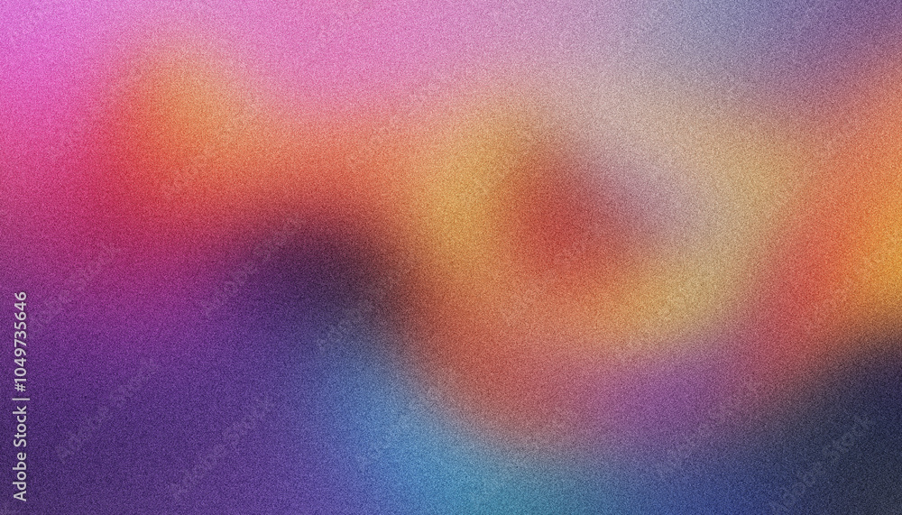 Poster abstract swirling pattern with vibrant colors and grainy gradient, ideal for backgrounds and design 