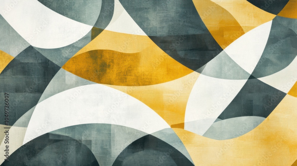 Poster modern abstract design with intersecting shapes