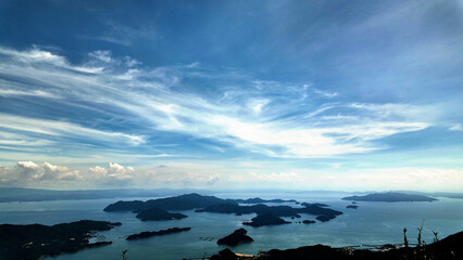 ドローンで撮影した「倉岳山」の景色