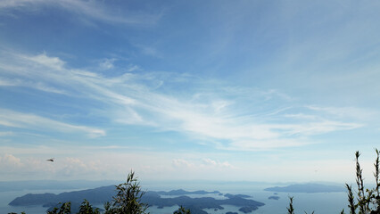 ドローンで撮影した「倉岳山」の景色
