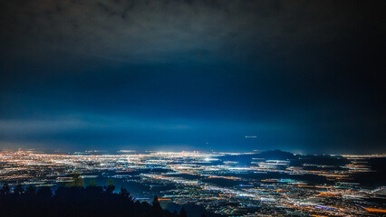 米の山展望台の夜景