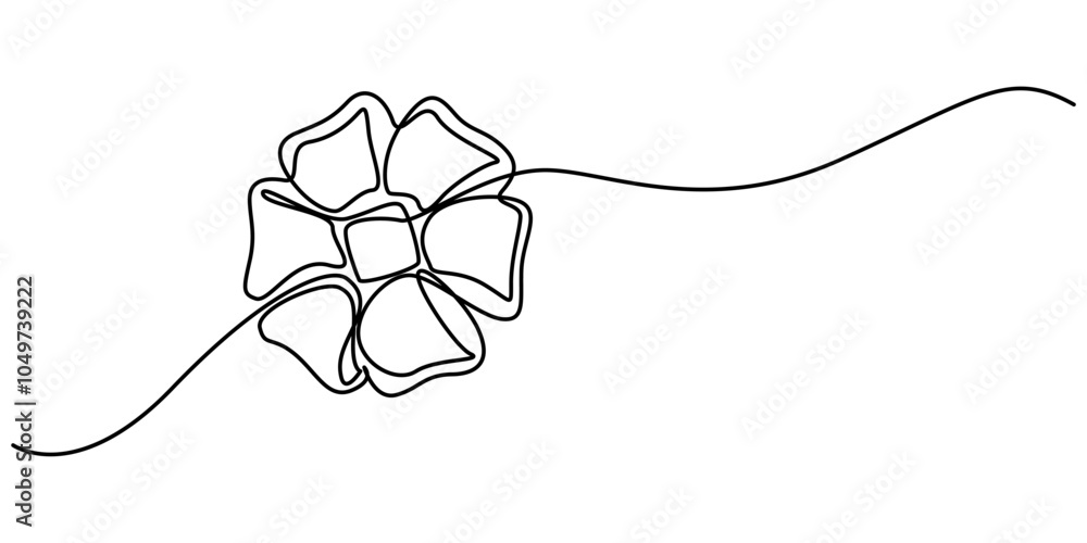 Poster bowknot continuous line illustration, ribbon continuous line icon, elegant bow continuous one line d
