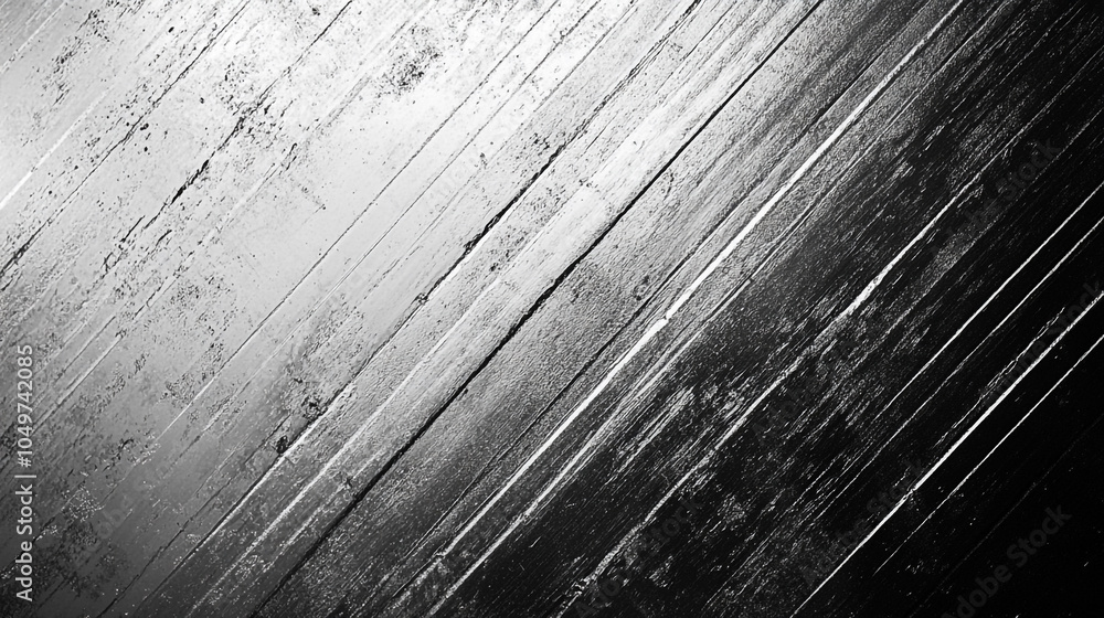 Poster abstract black and white texture showcasing diagonal lines and varied shading patterns