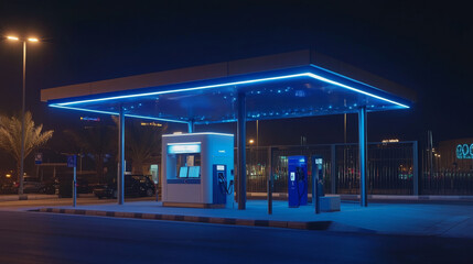 A Bluehours charging station is now available at an ADNOC gas station in Abu Dhabi.