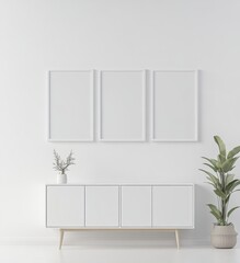 Minimalist Living Room Mockup.