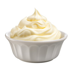 crema al mascapone in a bowl italian dessert transparent background