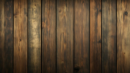 Naklejka premium Dark Brown Wooden Plank Background - Illustration