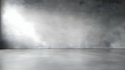 Empty Concrete Room with Light - Background Illustration