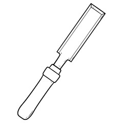 Obraz premium chiseling illustration hand drawn outline vector