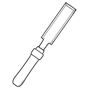 black and white chisel tool drawing clip art preview