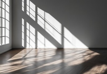 Obraz premium Sunbeams on Wood Floor.