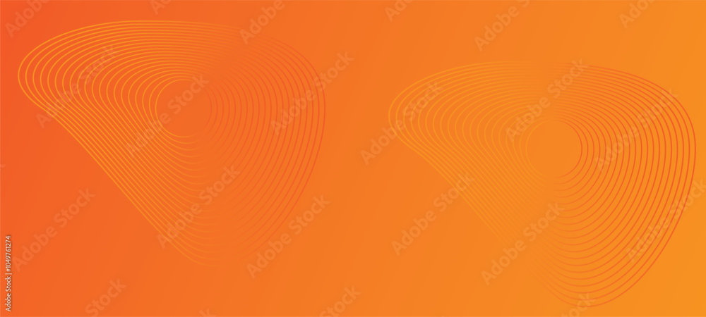 Poster geometric orange lines pattern. abstract background orange geometric with lines effect. vector horiz