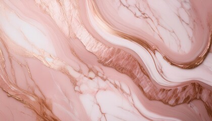 Luxurious Rose Gold and White Marble Texture with Flowing Metallic Accents and Soft Pink Veins. Perfect for High-End Product Backgrounds, Elegant Invitations, Stationery, Branding, and Digital Art