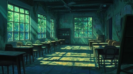 Empty Classroom.