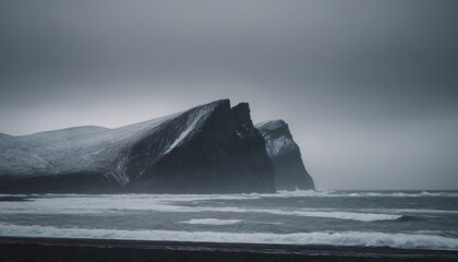 beautiful snowy arctic landscape