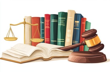 Law Books & Gavel.