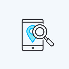 Tracking icon vector art image.