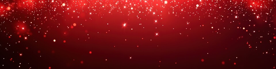 Red sparkly bokeh lights on dark background