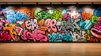 Colorful Graffiti Wall Illustration