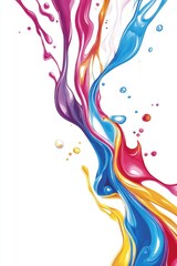 Vibrant Liquid Art - Colorful Abstract Paint Splash