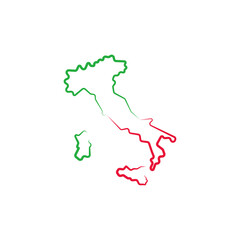 italy country map line border vector icon illustration