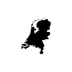 netherlands country map border vector icon illustration