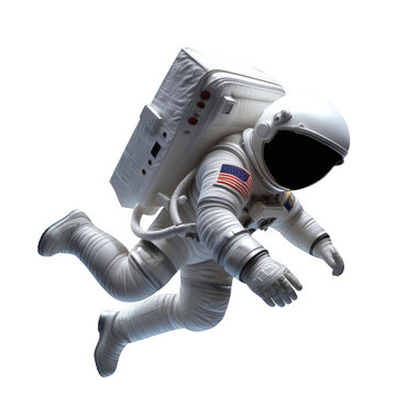 recommend clip art: Close-up of astronaut in black space suit, suitable for sci-fi and space exploration themes