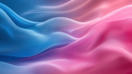 Obraz premium Abstract wavy background with soft blue and pink colors.