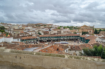 Obraz premium Aerial view of the village of Chinchon, Spain
