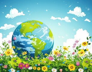 Naklejka premium earth day