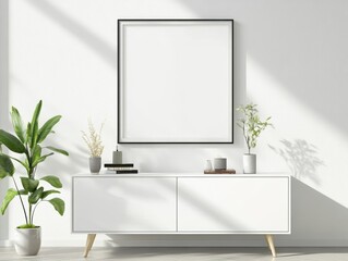 Mockup White Cabinet.