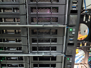 Servers in server rooms, corporate networks