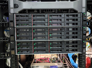 Servers in server rooms, corporate networks