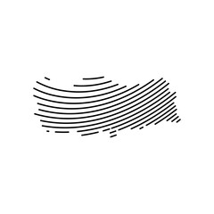 turkey country map curved line border vector icon illustration