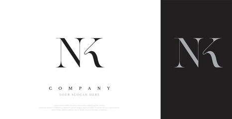 Initial NK Logo Design Vector 