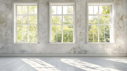 Fototapeta premium Three Windows Sunlight.