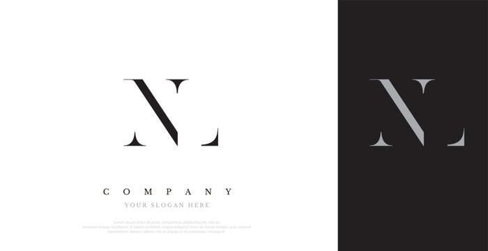 Initial NL Logo Design Vector 