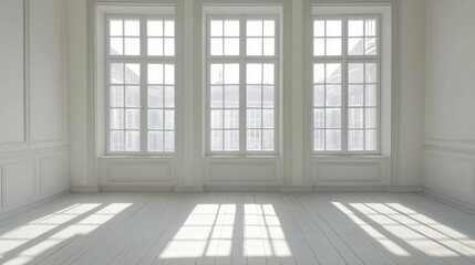 Fototapeta premium White Room Sunlight.