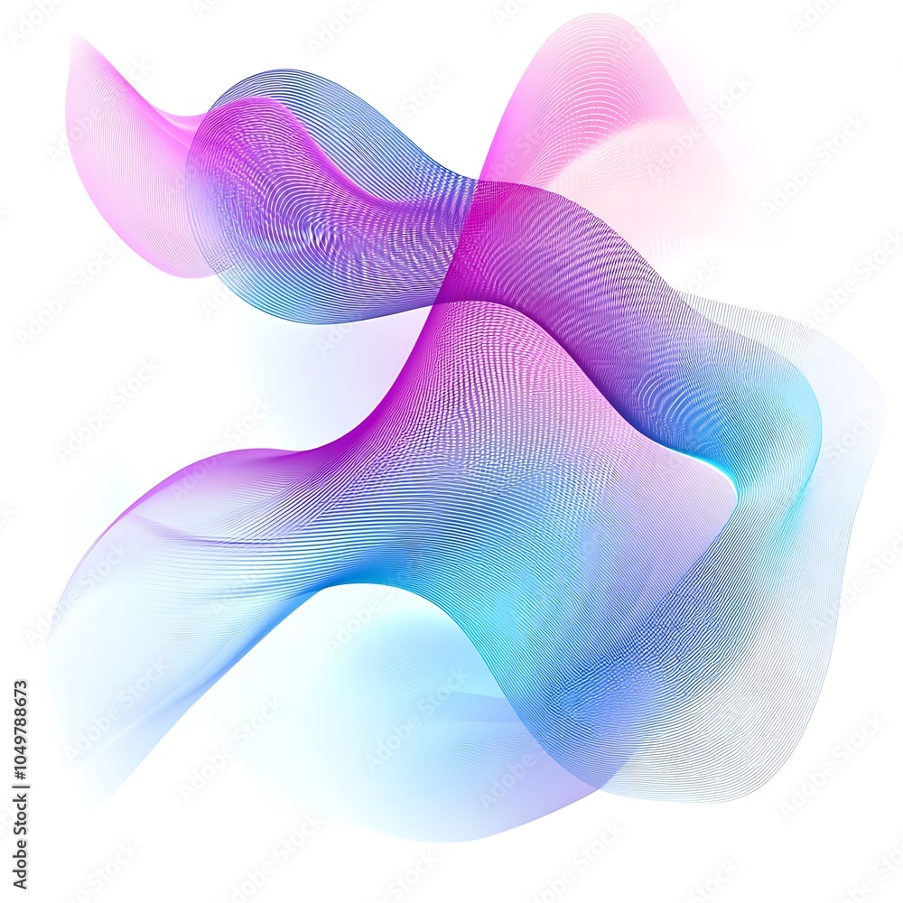 Poster smooth vector light lines creating dynamic flowing wave effect