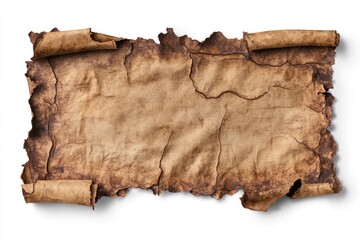 Enchanted Manuscript: A Vintage Banner of Medievial Fantasy on Grunge Papyrus Scroll Background