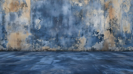 Blue and Beige Concrete Wall Background