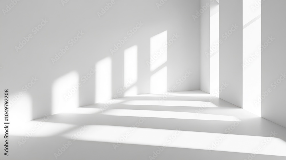Poster modern clean white studio with light gradient for elegant product display