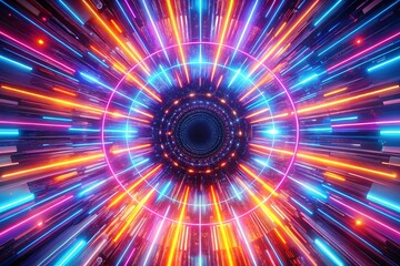 abstract background with glowing circles