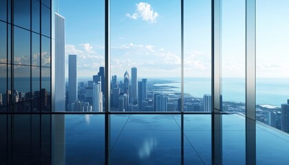Fototapeta premium Cityscape View from Office.