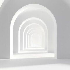 Fototapeta premium White Archway Tunnel.