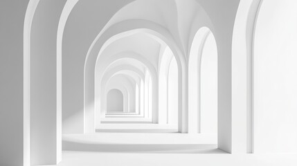 Fototapeta premium White Archway Hall.