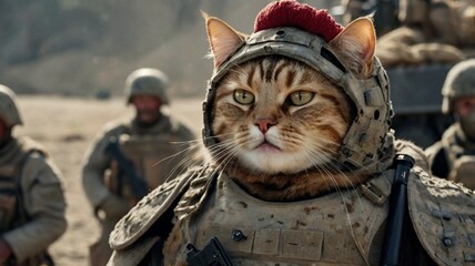 cat goes to war with force 