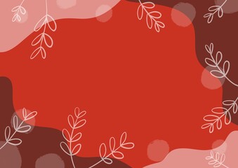 floral background with frame