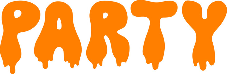 Party Halloween Dripping Word