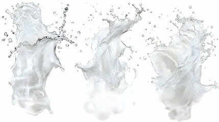 Water Splash Illustration - Three Splashes